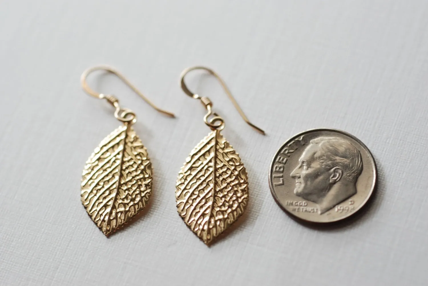 Wholesale Gold Leaf Earrings - simple gold leaf earrings, gold flower earrings, simple dainty earrings by heirloomenvy